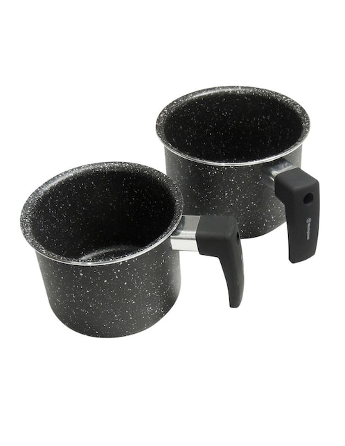 Set de 2 pocillos mármol negro 1