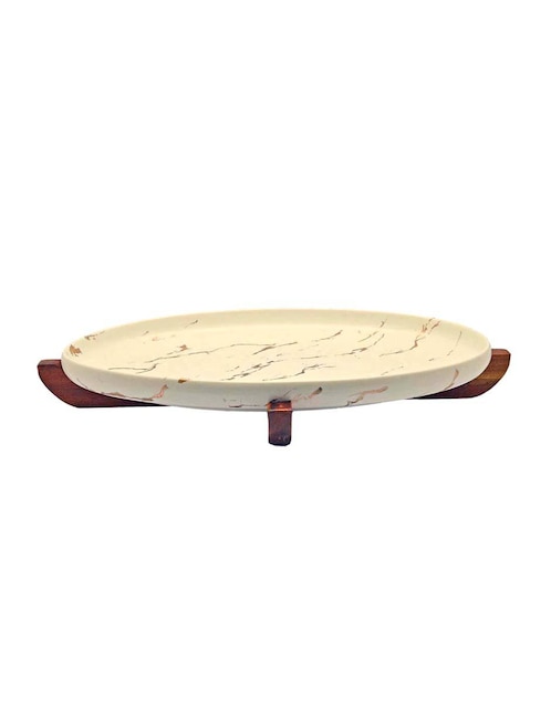 Plato navideño de madera 1