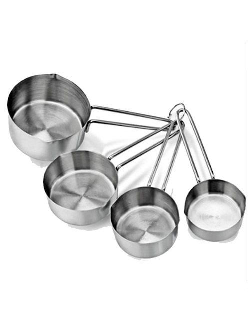 Set de 4 tazas medidoras para uso rudo acero inoxidable