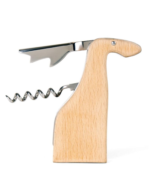 Sacacorchos Kikkerland de madera