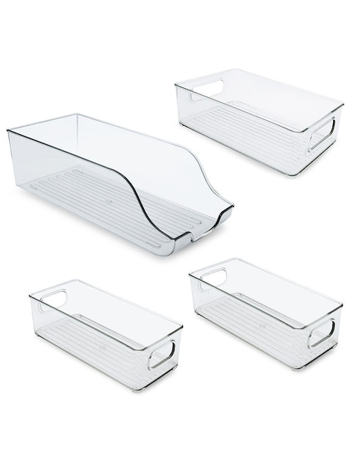 Set de 4 contendores acrílico 1