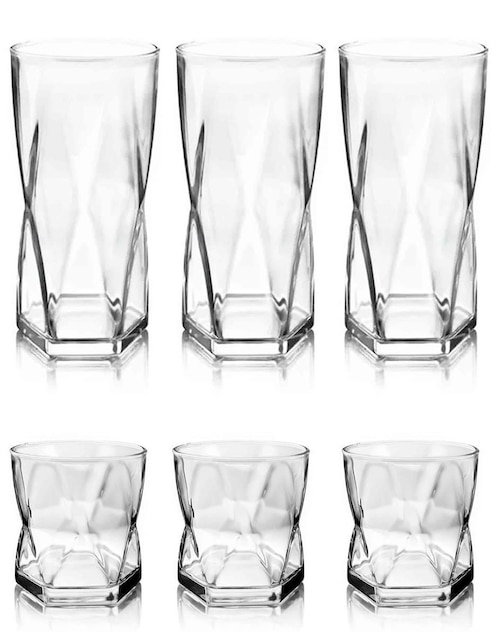 Set vasos Crisa de vidrio