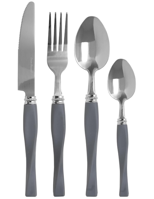 Set cubiertos Crown Baccara de acero inoxidable 16 piezas