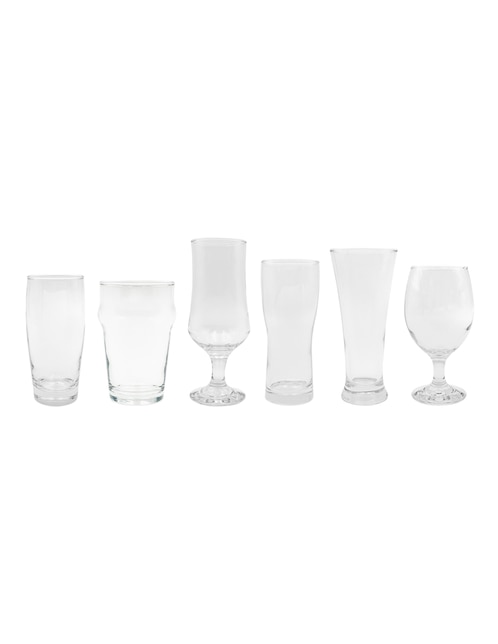 Set de vasos para cerveza Kasablanka de cristal con 6 piezas