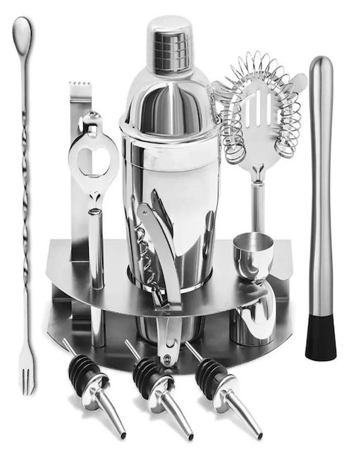 Set utensilios bar de acero inoxidable