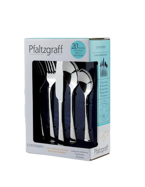 Set cubiertos de acero inoxidable 20 piezas