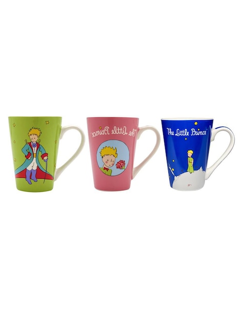 Set de tazas clásicas Makom Home El Principito 3 piezas
