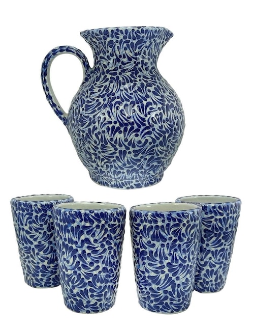 Set jarra y vasos Zvezda Talavera