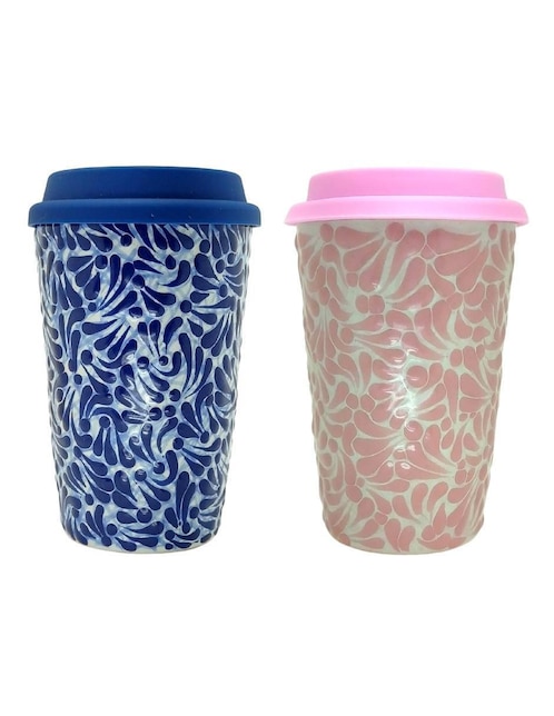 Vaso térmico Zvezda Talavera con tapa rosca 200 ml