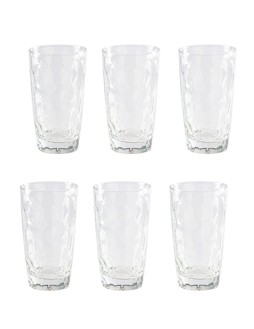 Juego De 6 Vasos De Vidrio Cristar Da Vinci Transparente De 435 Ml