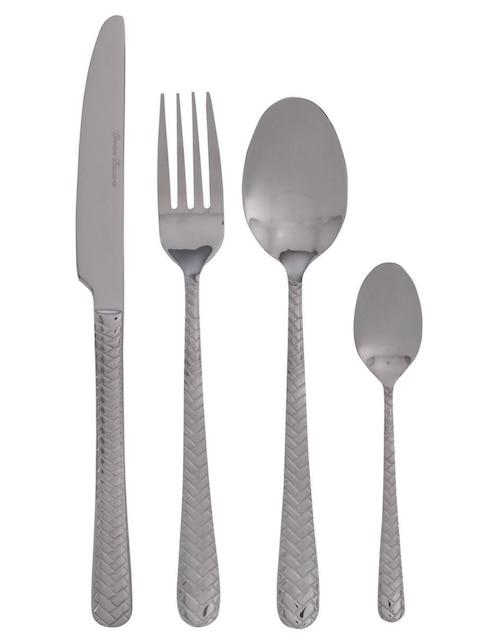 Set cubiertos Crown Baccara Modern de acero inoxidable 16 piezas