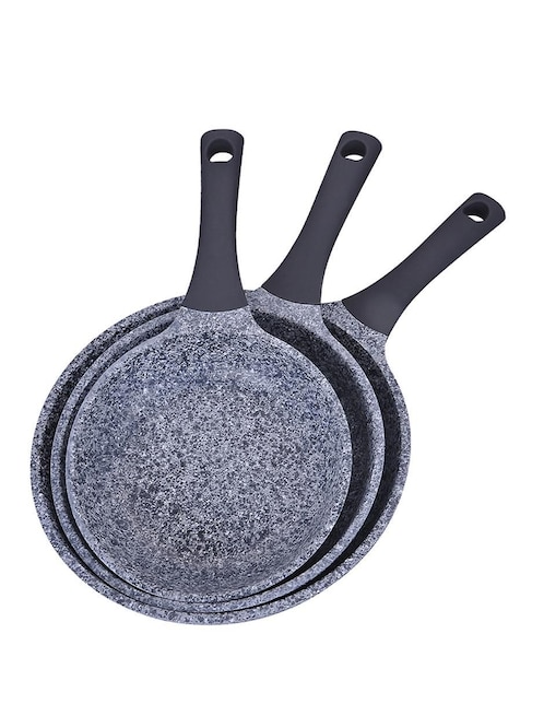 Set de sartenes Kochstelle Granito de aluminio 3 piezas