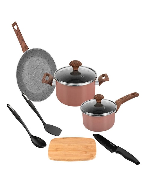 Batería de cocina Vasconia de vitrocerámica antiadherente 9 piezas