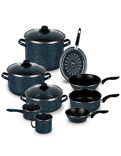 Batería de cocina Ekco de acero 12 piezas