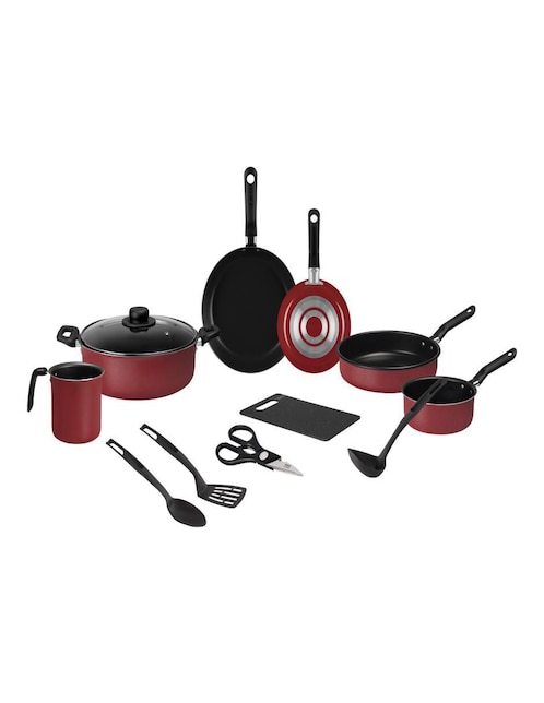 Batería de cocina Ekco 58500 de aluminio antiadherente 12 piezas