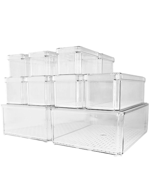 BRANDTRENDY Set contenedores Brandtrendy de plástico 12 piezas
