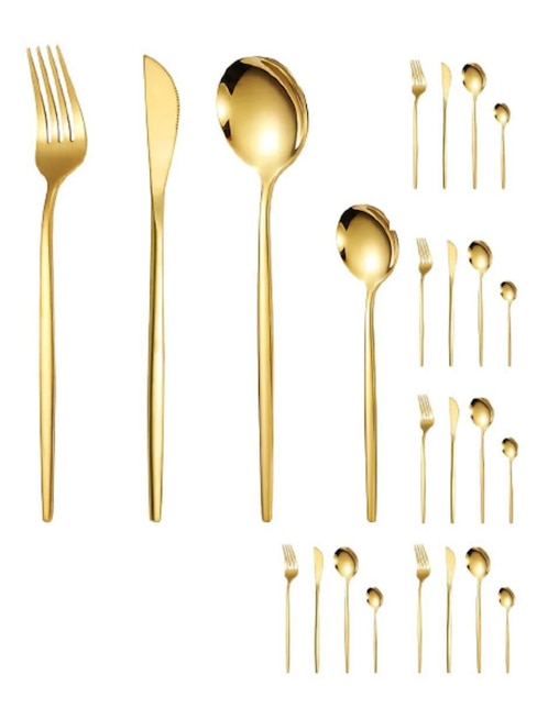 Set cubiertos Genérica de acero inoxidable 24 piezas