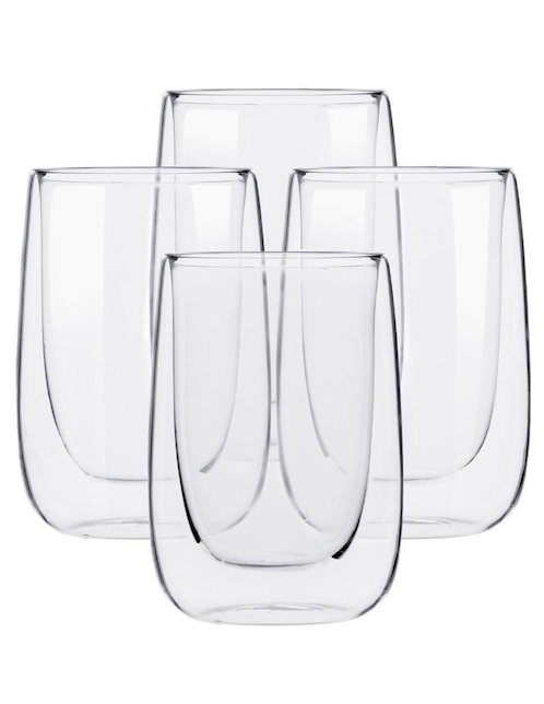 Set vaso Doble Pack de vidrio con 4 piezas