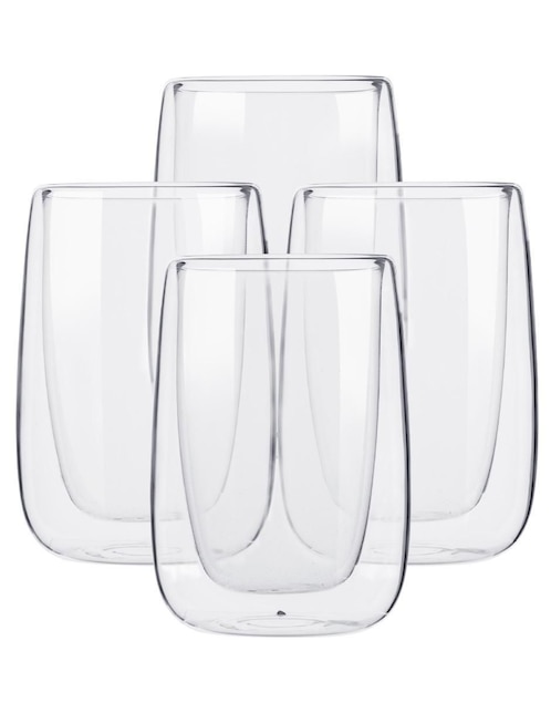 Set vaso Doble Pack de vidrio con 4 piezas