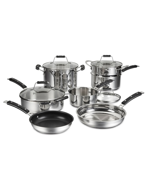 Batería de cocina Cuisinart Heritage de acero inoxidable 11 piezas