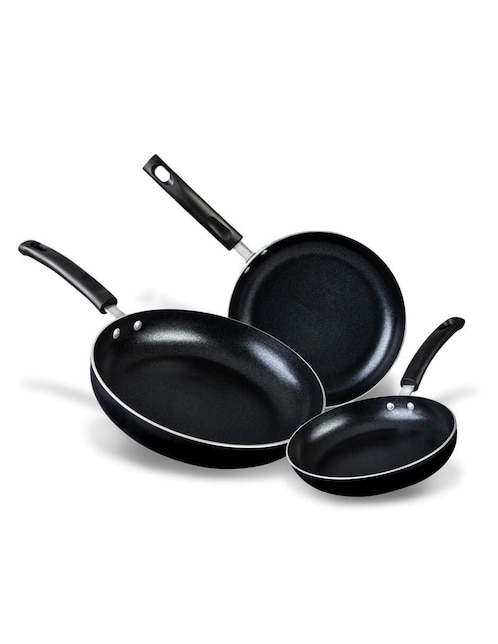 Set de sartenes Cinsa Forta Diamante de aluminio esmaltado 3 piezas