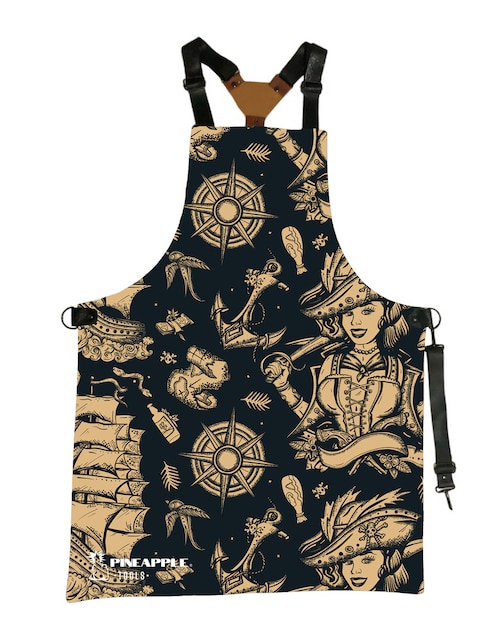Delantal completo Pineapple Tools Loneta Print