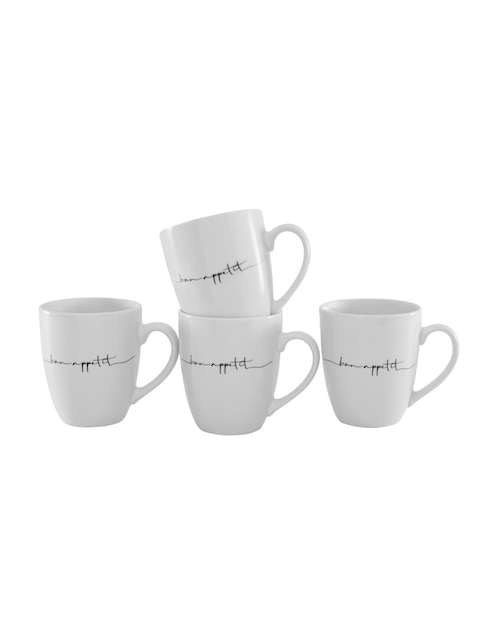 Set de tazas clásicas Crown Baccara Bon Appétit 4 piezas