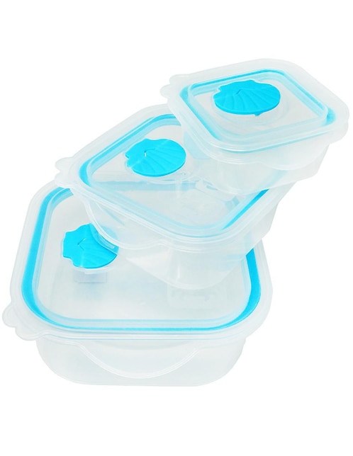 Set contenedores Aquila Sea Shell de plástico 6 piezas