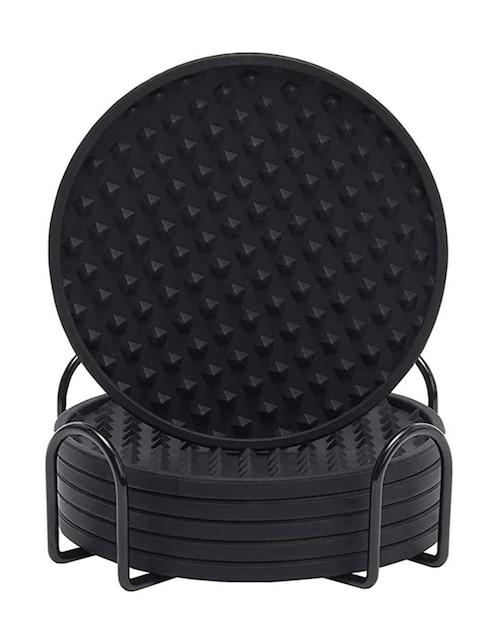 Set de portavasos Happy Ware de silicón 6 piezas