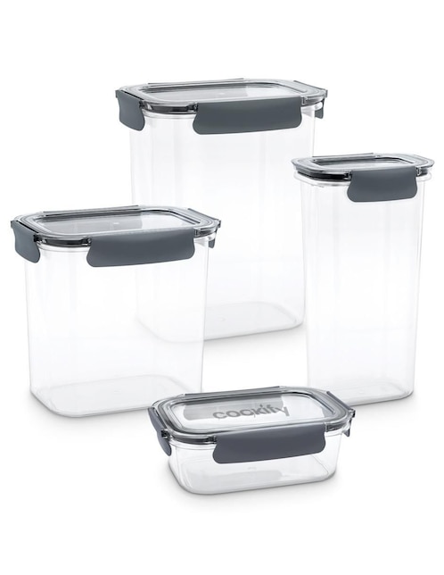 Set contenedores Cookify de plástico 8 piezas