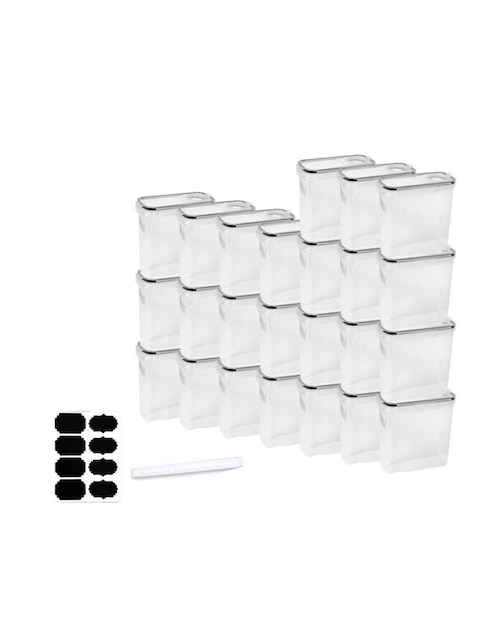Set contenedores Bluelander de plástico 24 piezas
