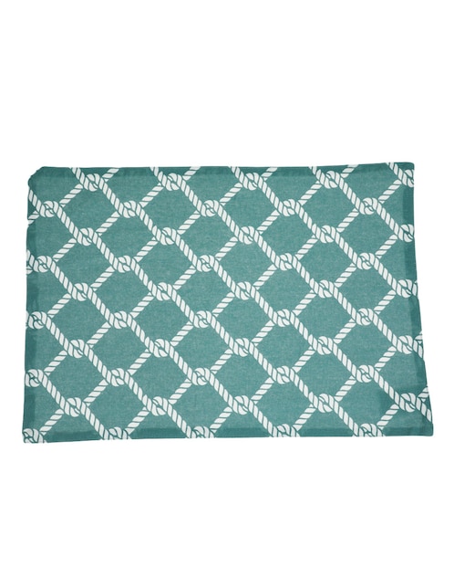 Mantel individual rectangular de algodón 1