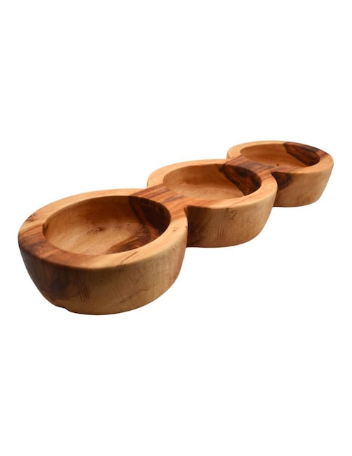 Botanero Máte Design Navolato de Madera con 3 divisiones