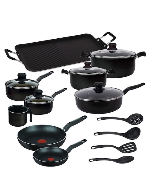 Batería de cocina T-Fal Vital de acero antiadherente sin PFOA 18 piezas