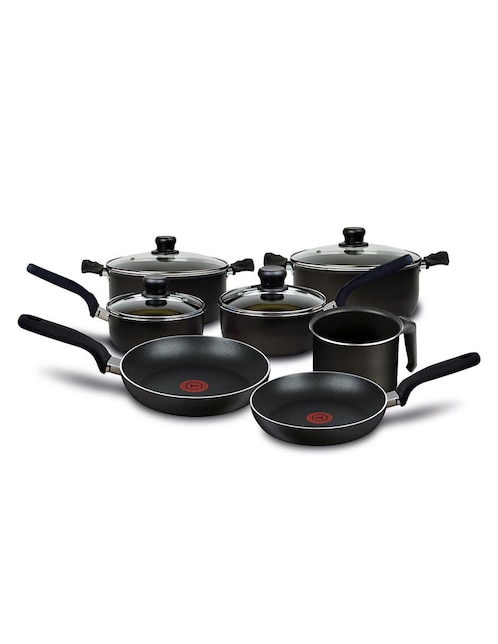 Batería de cocina T-Fal de acero antiadherente easy plus 11 piezas
