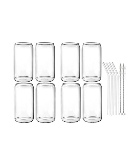 Set vaso Doble Pack Bari Coffee de vidrio con 14 piezas