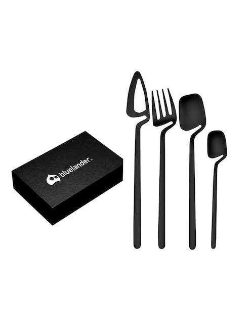 Set cubiertos Bluelander de acero inoxidable 4 piezas