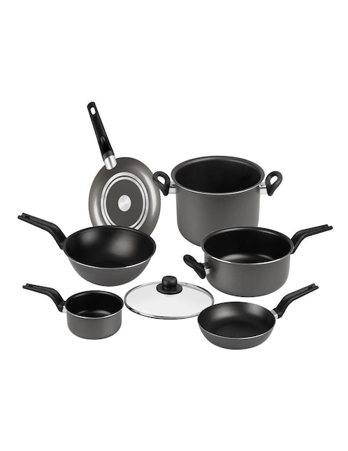 Batería de cocina Ekco Evolution Novo de aluminio antiadherente convencional 7 piezas