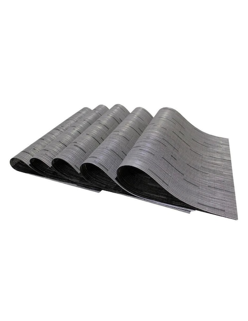 Set mantel individual rectangular de ratán pvc Bluelander