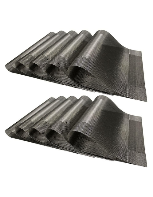 Set mantel individual rectangular de ratán pvc Set mantel individual rectangular de ratán pvc