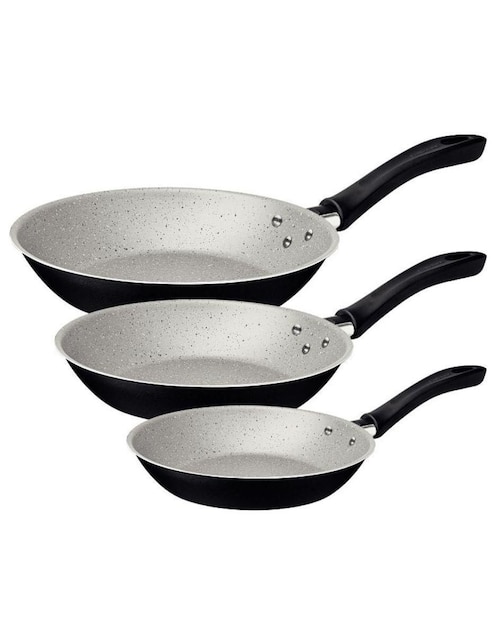 Set de sartenes Tramontina Caribe de aluminio 3 piezas