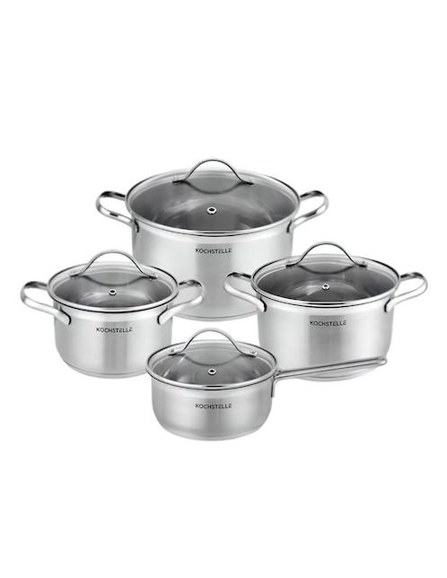 Batería de cocina Kochstelle de acero inoxidable antiadherente combinado 8 piezas