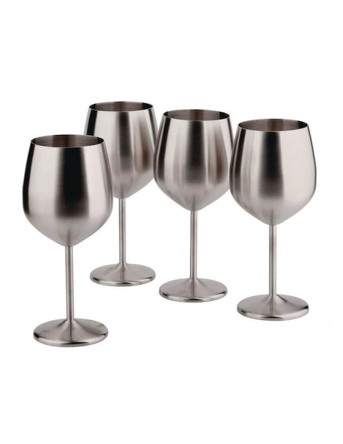 Set de copas para vino Elegante de acero inoxidable 1