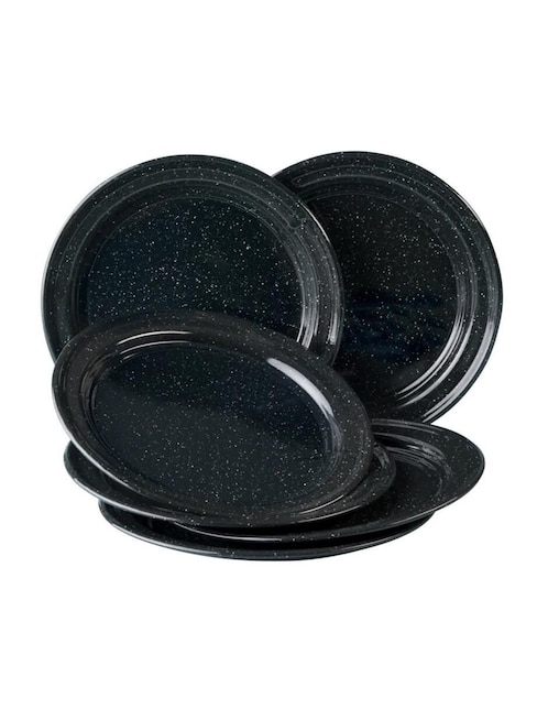 Imagen de producto Plato trinche cinsa peltre "de" acero vitrificado 6 piezas
