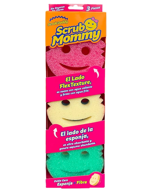 Esponja para cocina Scrub Daddy Scrub Mommy 3 piezas