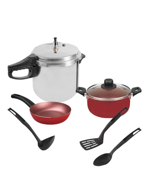 Batería de cocina Ekco de aluminio antiadherente sin PFOA 7 piezas