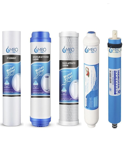 Set repuesto filtro agua Mibo Water ósmosis inversa 50GPD