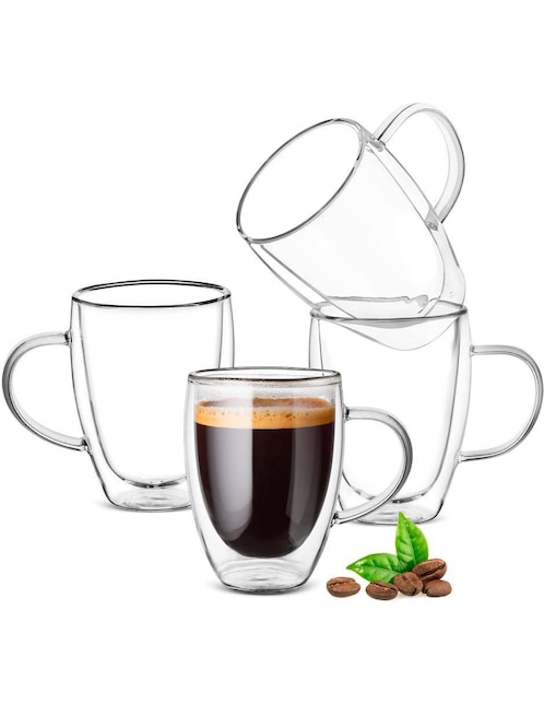 Set de tazas doble pared Easyware 4 piezas