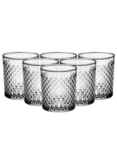 Vaso old fashion Stovmex Carat de vidrio con 6 piezas