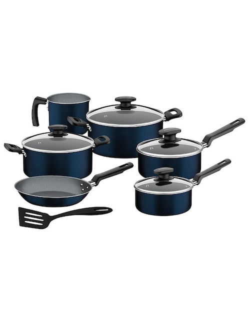 Batería de cocina Tramontina de aluminio antiadherente sin PFOA 7 piezas